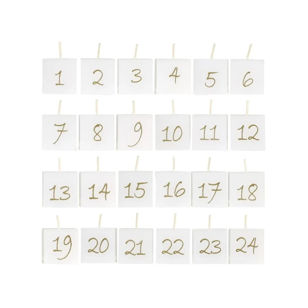 Chic Antique Adventskalender Kerzen 24 Stück