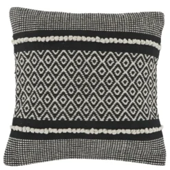 Chic Antique Aix Kissenbezug mit Muster Schwarz