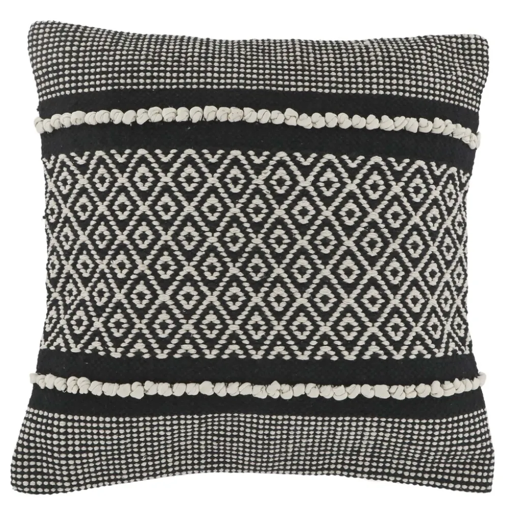 Chic Antique Aix Kissenbezug mit Muster Schwarz