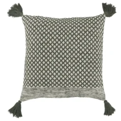 Chic Antique Aix Kissenbezug mit Quasten Karriert