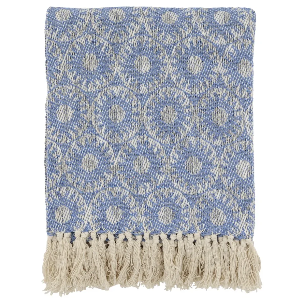 Chic Antique Aix Plaid aus Baumwolle und Garnüberschuss Kreismuster