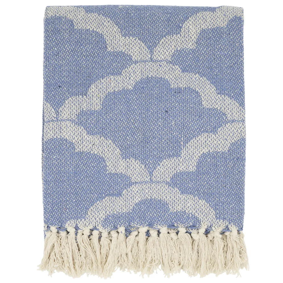 Chic Antique Aix Plaid aus Garnüberschuss - Sky Blue