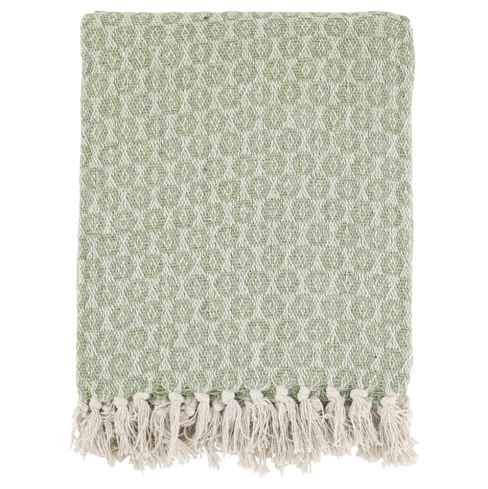 Chic Antique Aix Plaid Decke Grün 150 x 130 cm
