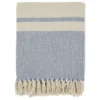 Chic Antique Aix Plaid Garnüberschuss Blau Creme