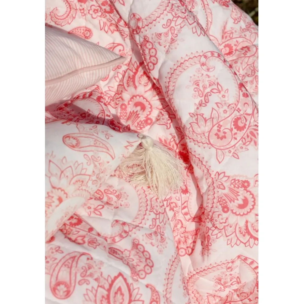 Chic Antique Aix Quilt Decke Paisley Rosa 180 x 130 cm