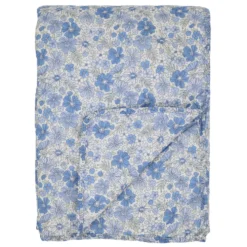Chic Antique Aix Quilt mit Blumenmuster, blau