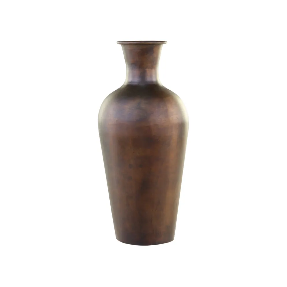 Chic Antique Alte hohe Vase aus Aluminium