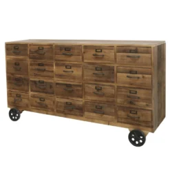 Chic Antique Anrichte auf Rädern mit 20 Schubladen