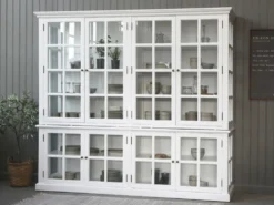 Chic Antique antiker Vitrinenschrank Marseille 8 Türen