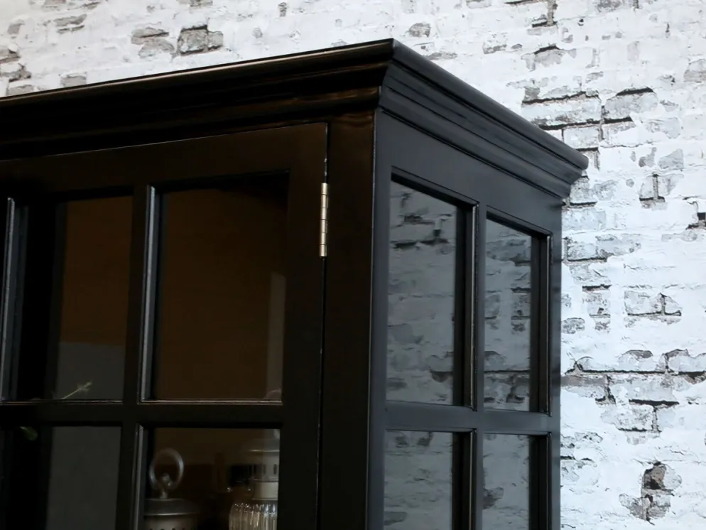 Chic Antique antiker Vitrinenschrank Marseille 8 Türen