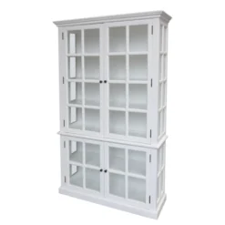 Chic Antique antiker Vitrinenschrank Marseille 4 Türen