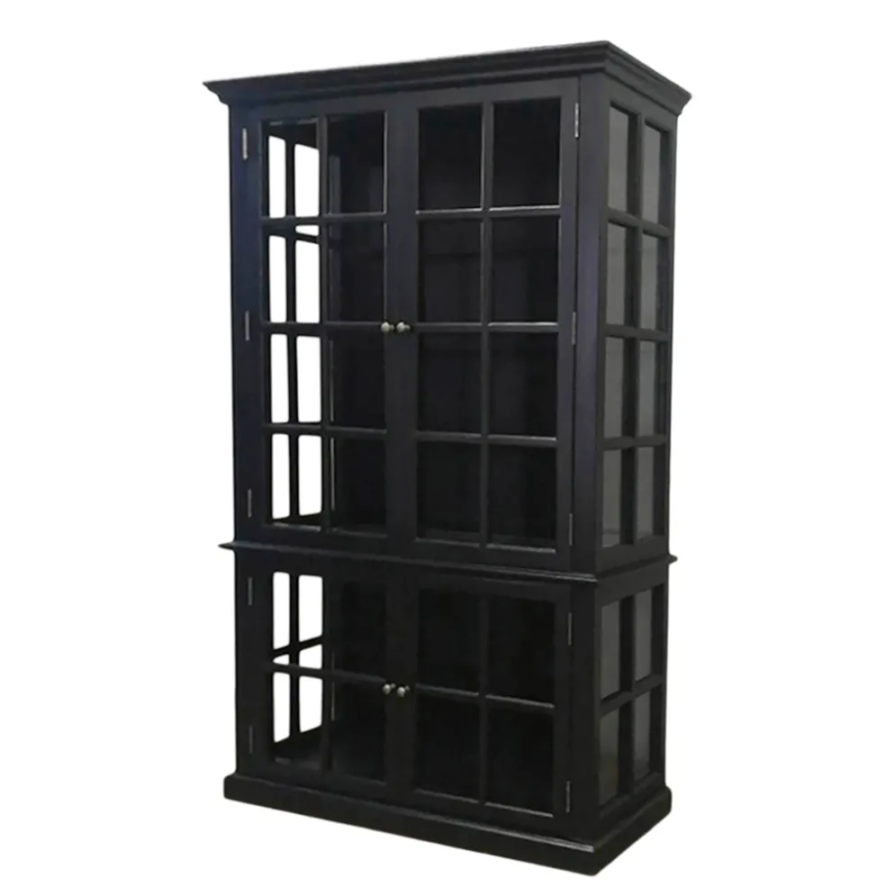 Chic Antique antiker Vitrinenschrank Marseille 4 Türen