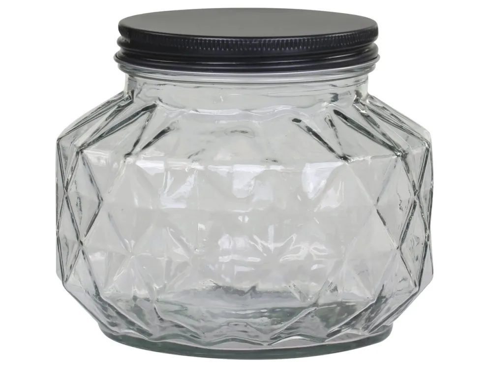 Chic Antique Aufbewahrungsglas mit Diamantenschliff