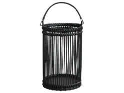 Chic Antique Bambus Laterne schwarz