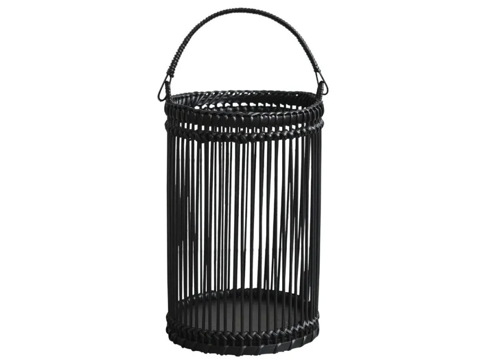 Chic Antique Bambus Laterne schwarz
