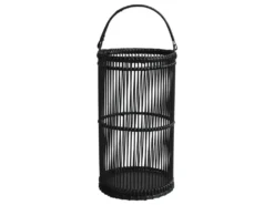 Chic Antique Bambus Laterne schwarz
