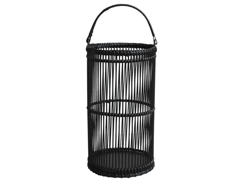 Chic Antique Bambus Laterne schwarz