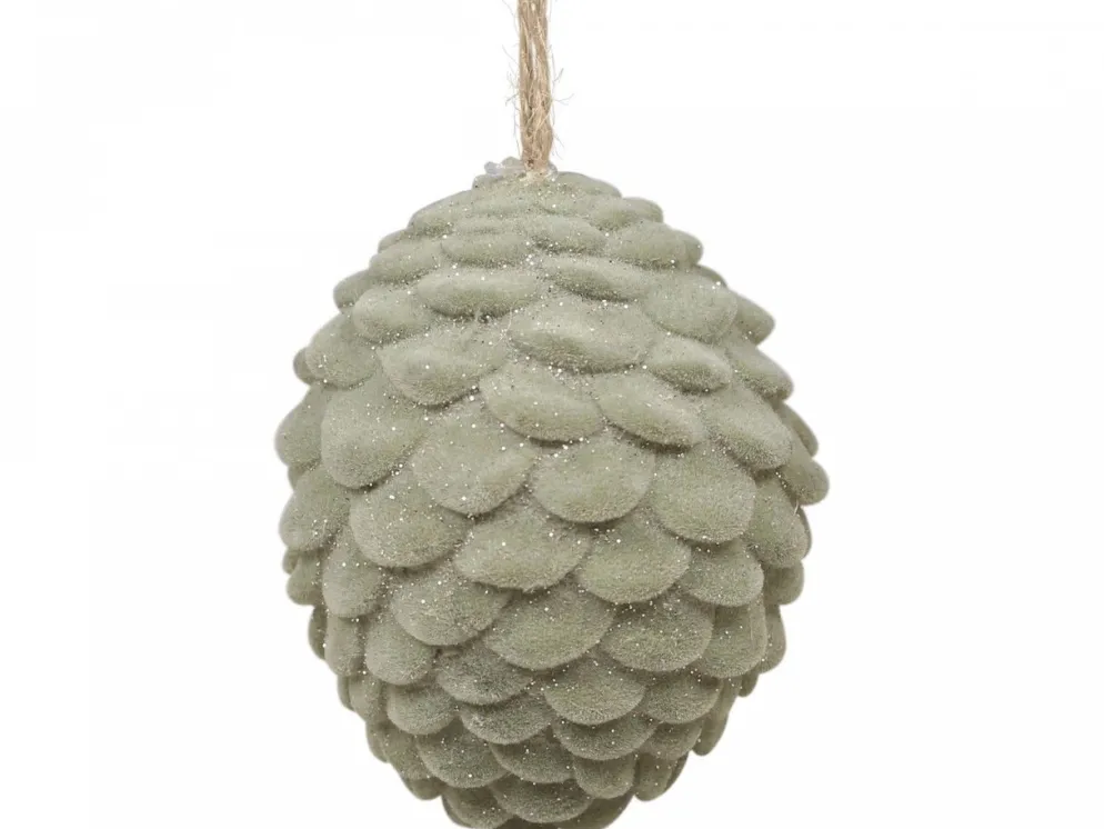 Chic Antique Baumschmuck Tannenzapfen Velours