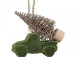 Chic Antique Baumschmuck Truck mit Weihnachtsbaum