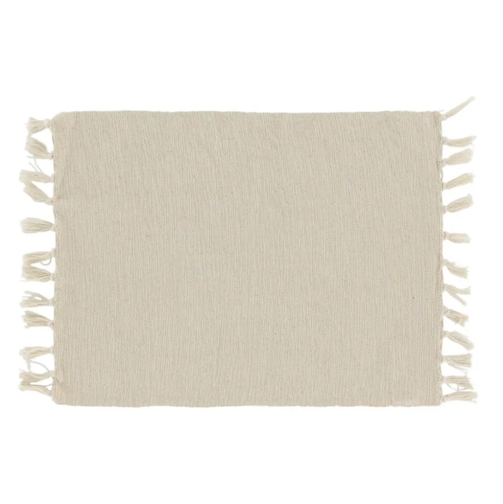 Chic Antique Baumwoll Platzdeckchen mit Fransen