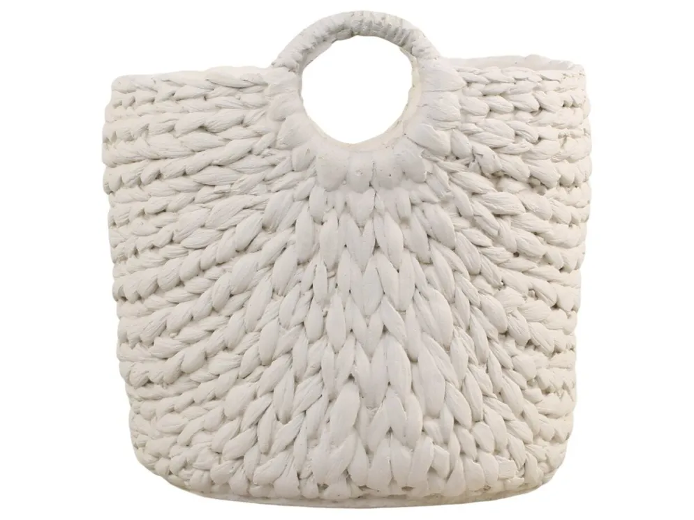 Chic Antique Übertopf Corte mit Flechtmuster und Henkel