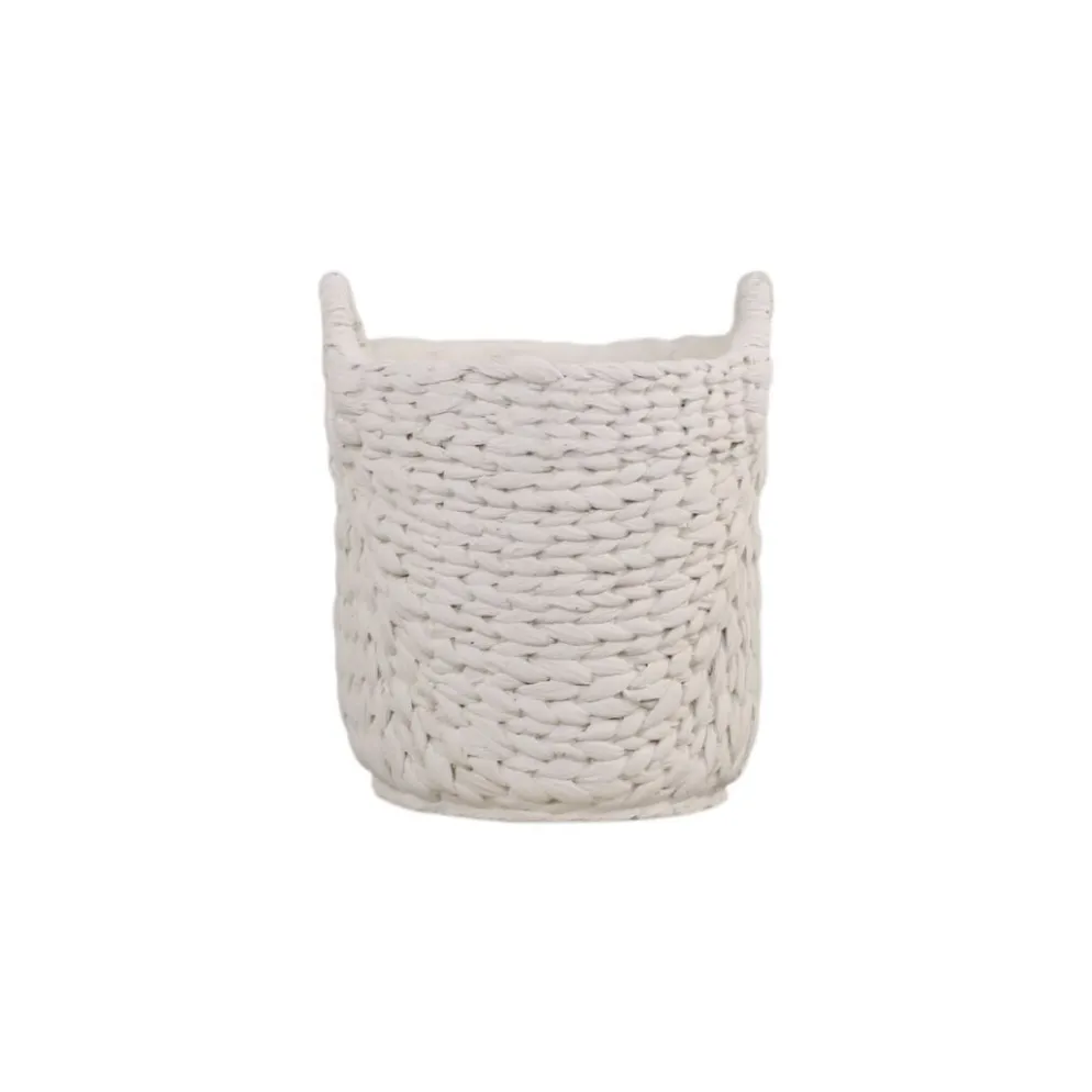 Chic Antique Übertopf Corte mit Flechtmuster und Henkel
