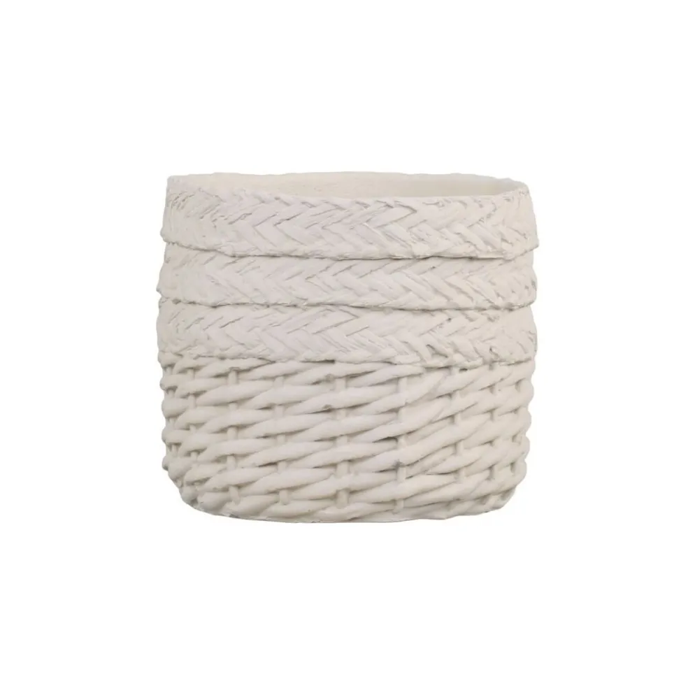 Chic Antique Übertopf Corte mit Flechtmuster