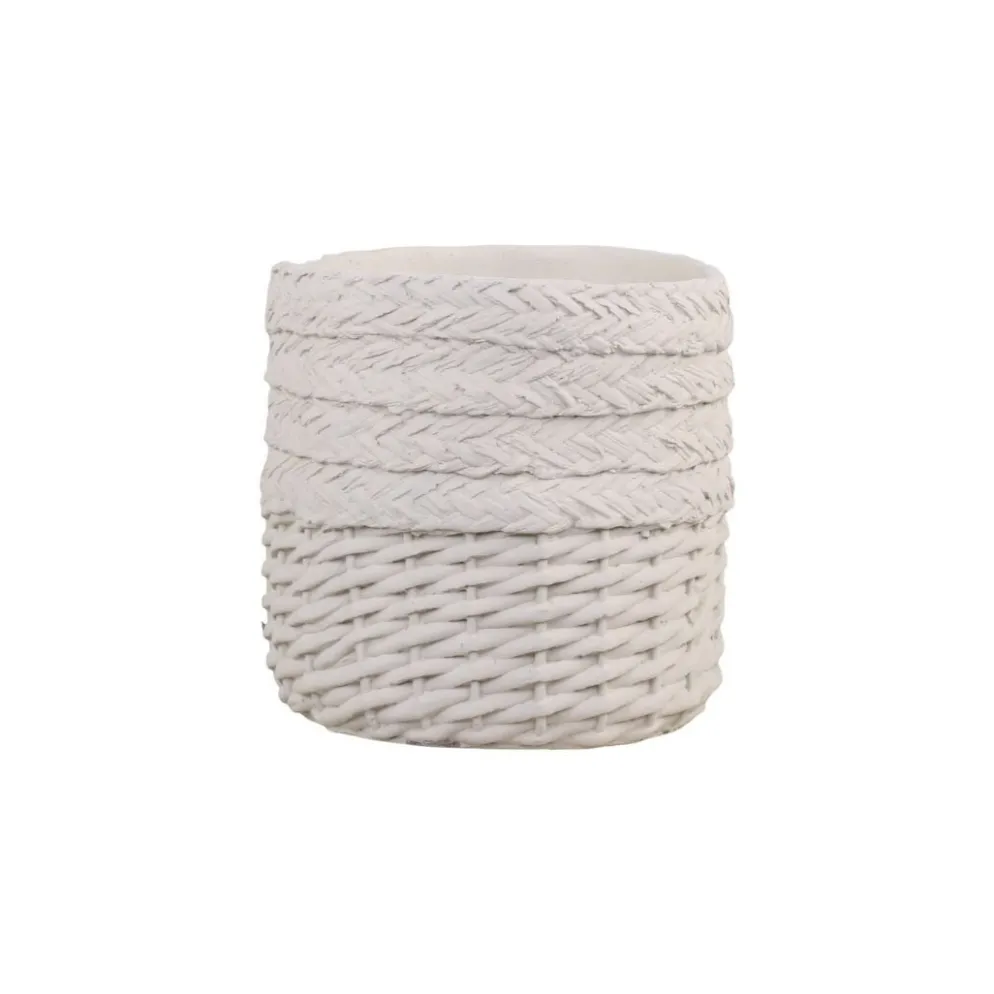 Chic Antique Übertopf Corte mit Flechtmuster