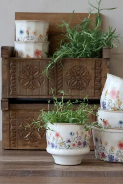 Chic Antique Übertopf Fleurville – Nostalgischer Blumentopf im Landhausstil