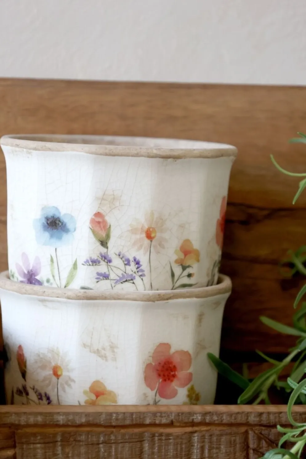 Chic Antique Übertopf Fleurville – Nostalgischer Blumentopf im Landhausstil