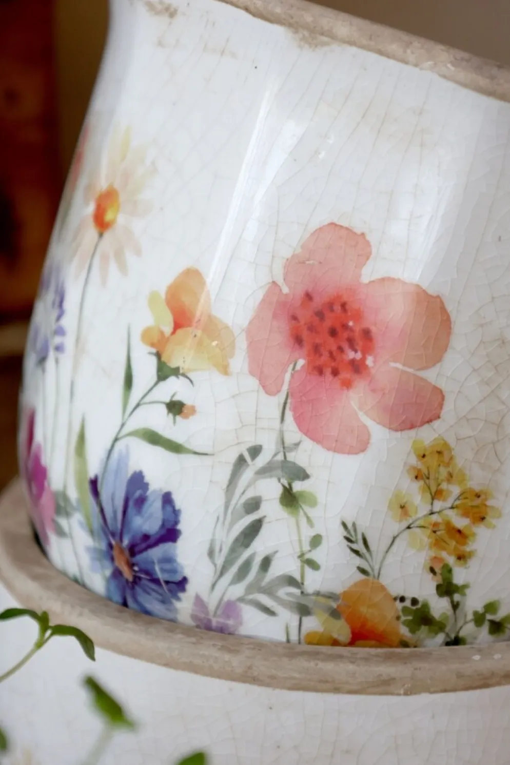 Chic Antique Übertopf Fleurville – Nostalgischer Blumentopf im Landhausstil