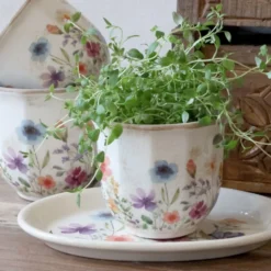 Chic Antique Übertopf Fleurville – Nostalgischer Blumentopf im Landhausstil