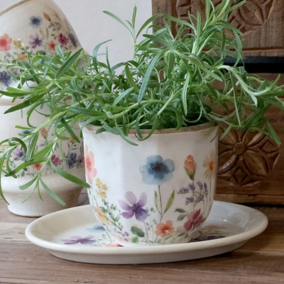 Chic Antique Übertopf Fleurville – Nostalgischer Blumentopf im Landhausstil