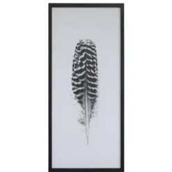 Chic Antique Bild mit Federnmotiv und schwarzem Rahmen