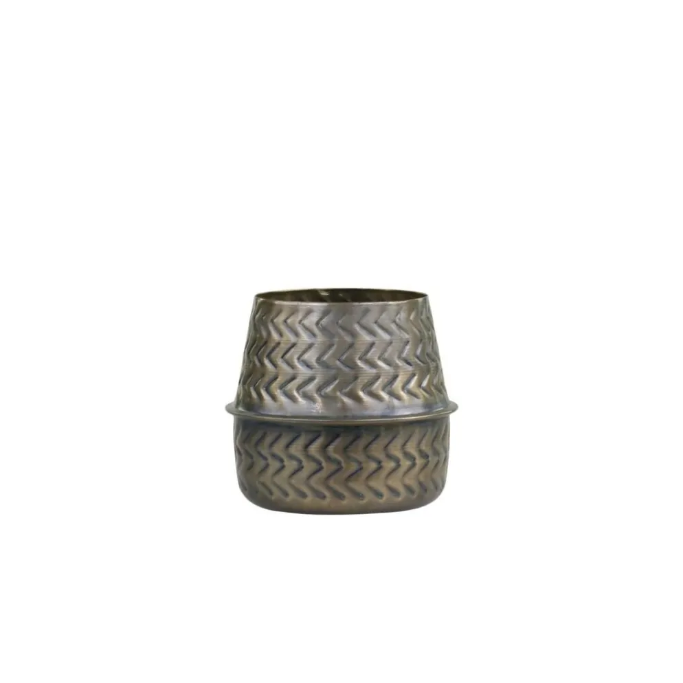 Chic Antique Blumentopf aus Eisen mit modernem Muster