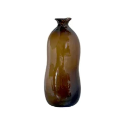 Chic Antique Braune Vase aus Glas