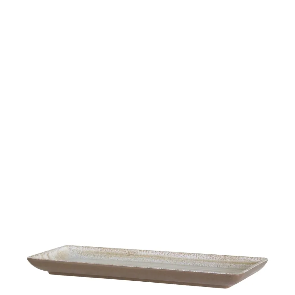 Chic Antique Cassis Tablett aus Melamin in Latte