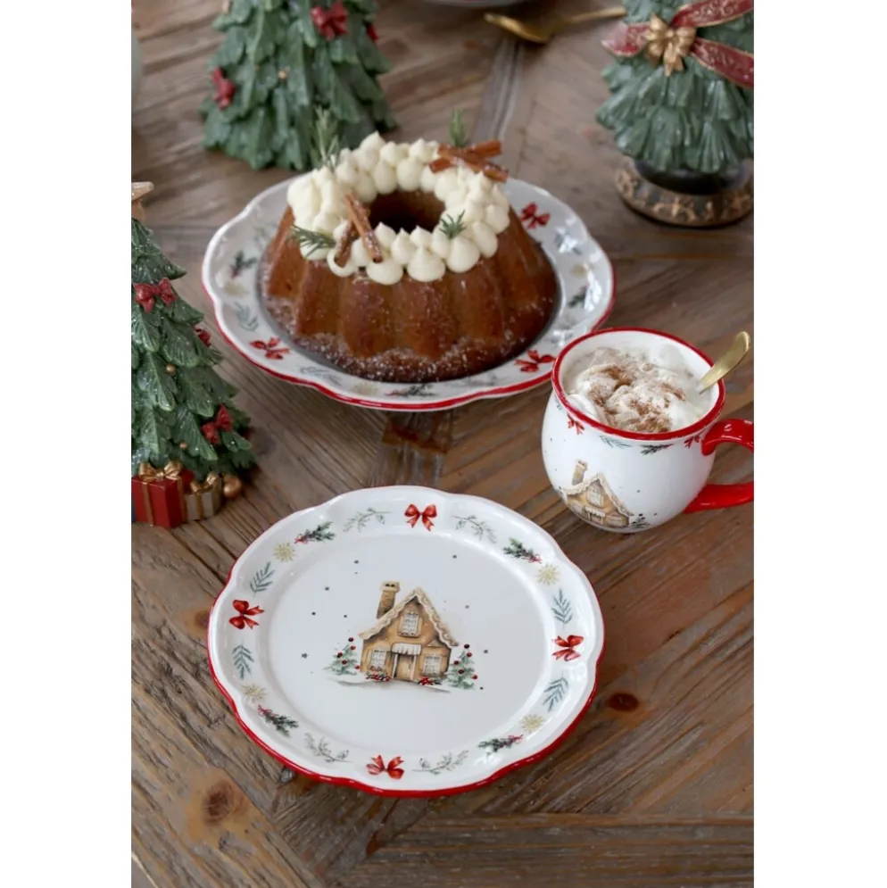 Chic Antique Chalet de Noël Frühstücksteller Weihnachten