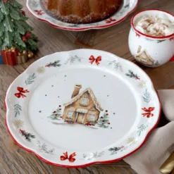 Chic Antique Chalet de Noël Mittagsteller Weihnachtsgeschirr