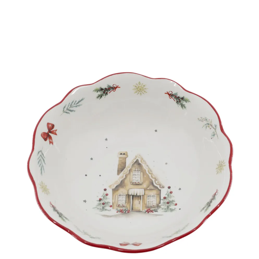 Chic Antique Chalet de Noël Schüssel Cherry