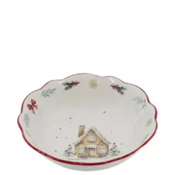 Chic Antique Chalet de Noël Schüssel Cherry