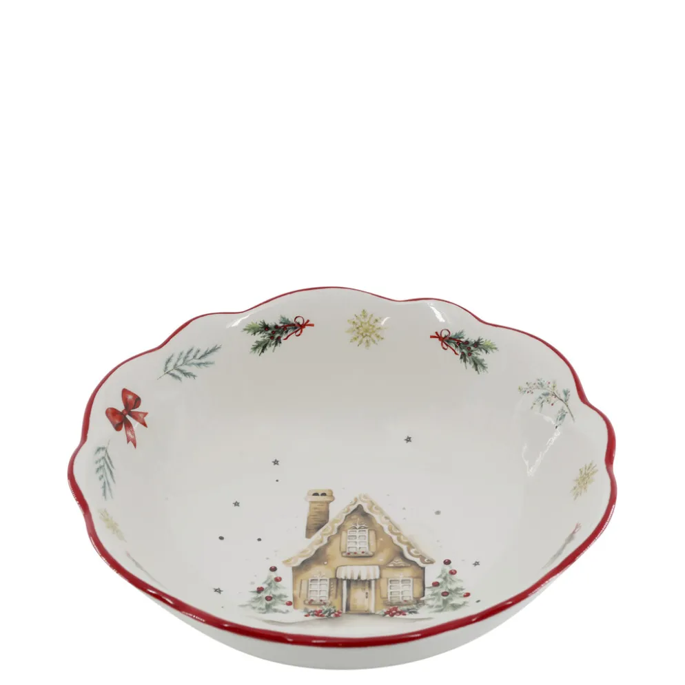 Chic Antique Chalet de Noël Schüssel Cherry