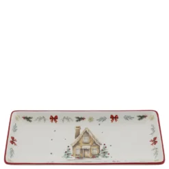 Chic Antique Chalet de Noël Tablett Weihnachtsgeschirr