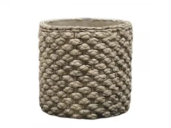 Chic Antique Corte Übertopf mit Zopfmuster