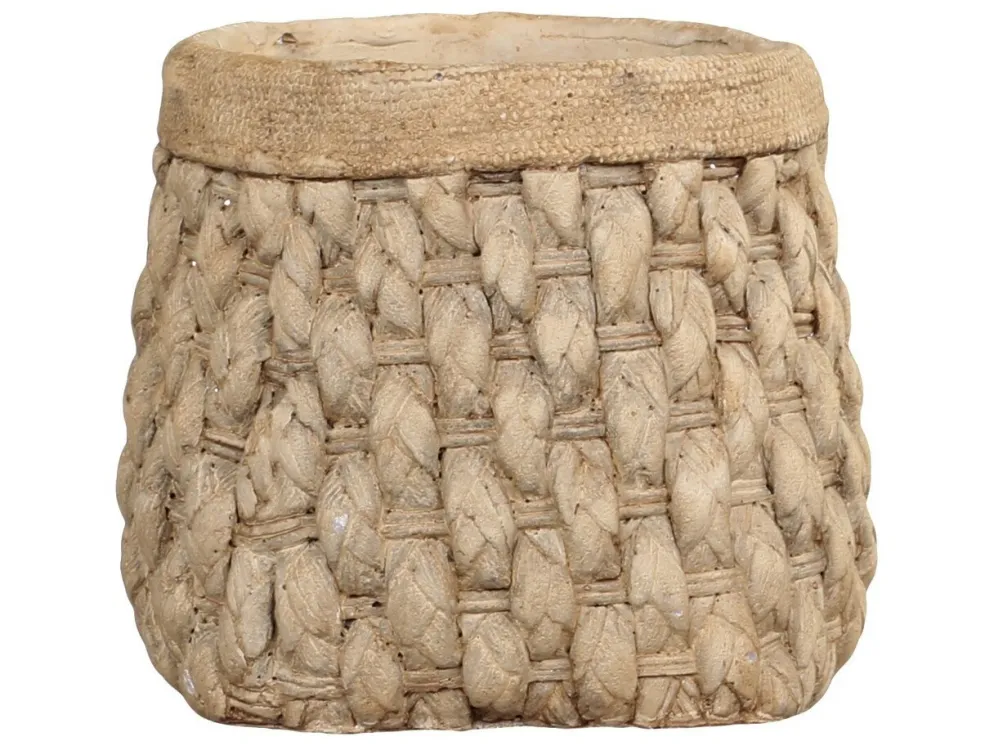 Chic Antique Corte Übertopf mit Flechtoptik
