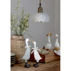 Chic Antique Deko Gänse Set mit Schal & Hut