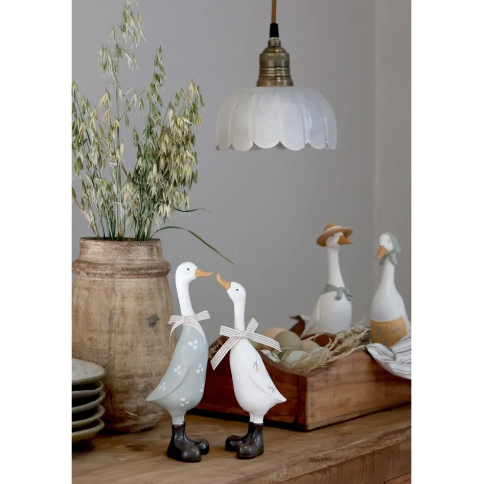 Chic Antique Deko Gänse Set mit Schal & Hut