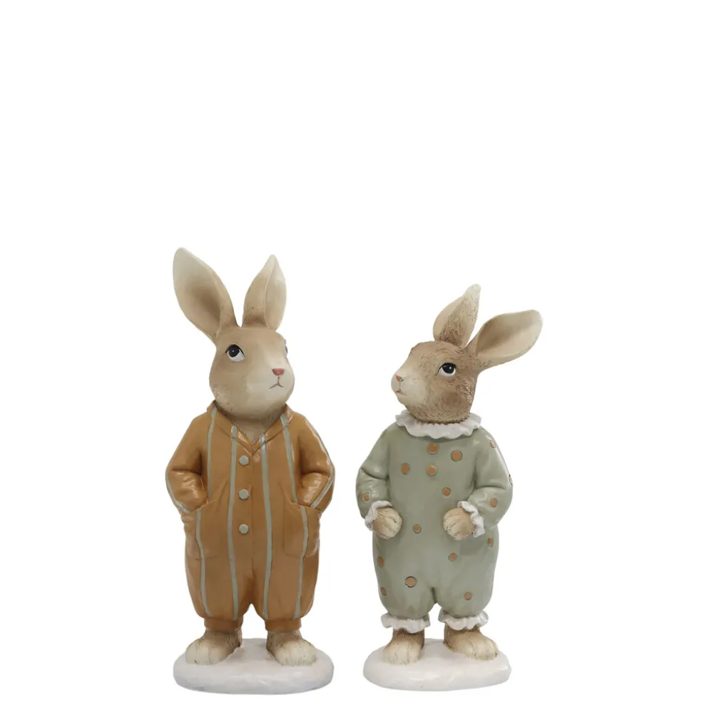 Chic Antique Deko-Set Kaninchen im Pyjama 2er