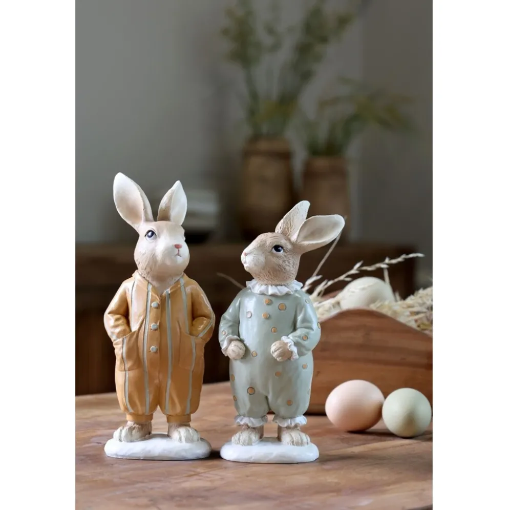 Chic Antique Deko-Set Kaninchen im Pyjama 2er
