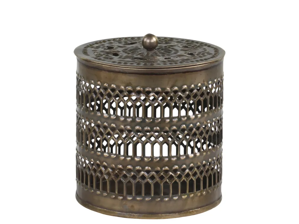 Chic Antique Dose mit Deckel und Muster